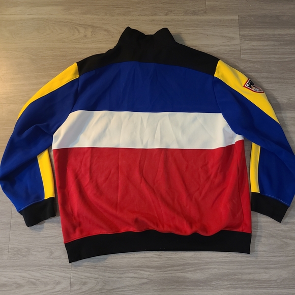 Polo Ralph Lauren Mens XXL 1/4 Zip Colorblock Pullover Large Spellout - Picture 2 of 11